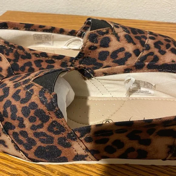 Charlie Paige Leopard Print Canvas Ballet Shoes - Picture 6 of 11